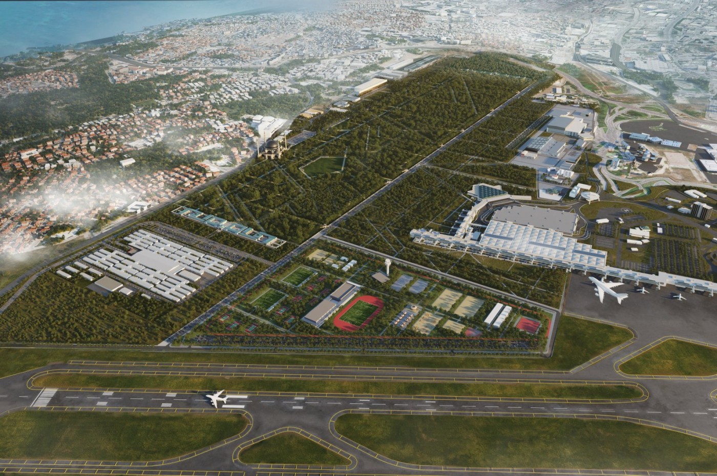 Transforming Ataturk Airport into the nation's largest park in Turkey